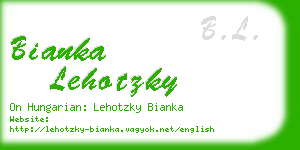 bianka lehotzky business card